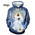 thumbnail image 3 of Sudadera con capucha con estampado 3D de Dios Jesús y la cruz de la fe cristiana, sudadera de moda para niños, unisex, jersey de invierno de El Redentor, 3 of 5