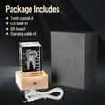thumbnail image 5 of 3D Crystal Human Tooth Model, Black Gift Packaging, Wood Base with Yellow Light, Transparent Glass, Great Gift for Home and Office Decoration (2x2x3.15 inch), 5 of 8