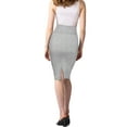 thumbnail image 5 of H&C Women Premium Nylon Ponte Stretch Office Pencil Skirt High Waist Made in The USA Below Knee, 5 of 5