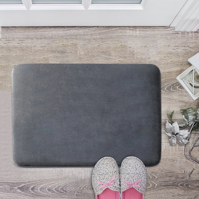 Velvet Solid Color Floor Mat-bathroom Living Room Entrance Water Absorbing And Non Slip Mat- Bedroom Floor Mat-carpet
