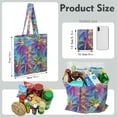 thumbnail image 2 of Reusable Canvas Tote Bag – Tropical Palm Tree Sunset Print – Vibrant Neon Aesthetic Beach Bag – Hawaiian Ocean Sunset Eco Tote – Boho Minimalist Summer Bag for Women, 2 of 6