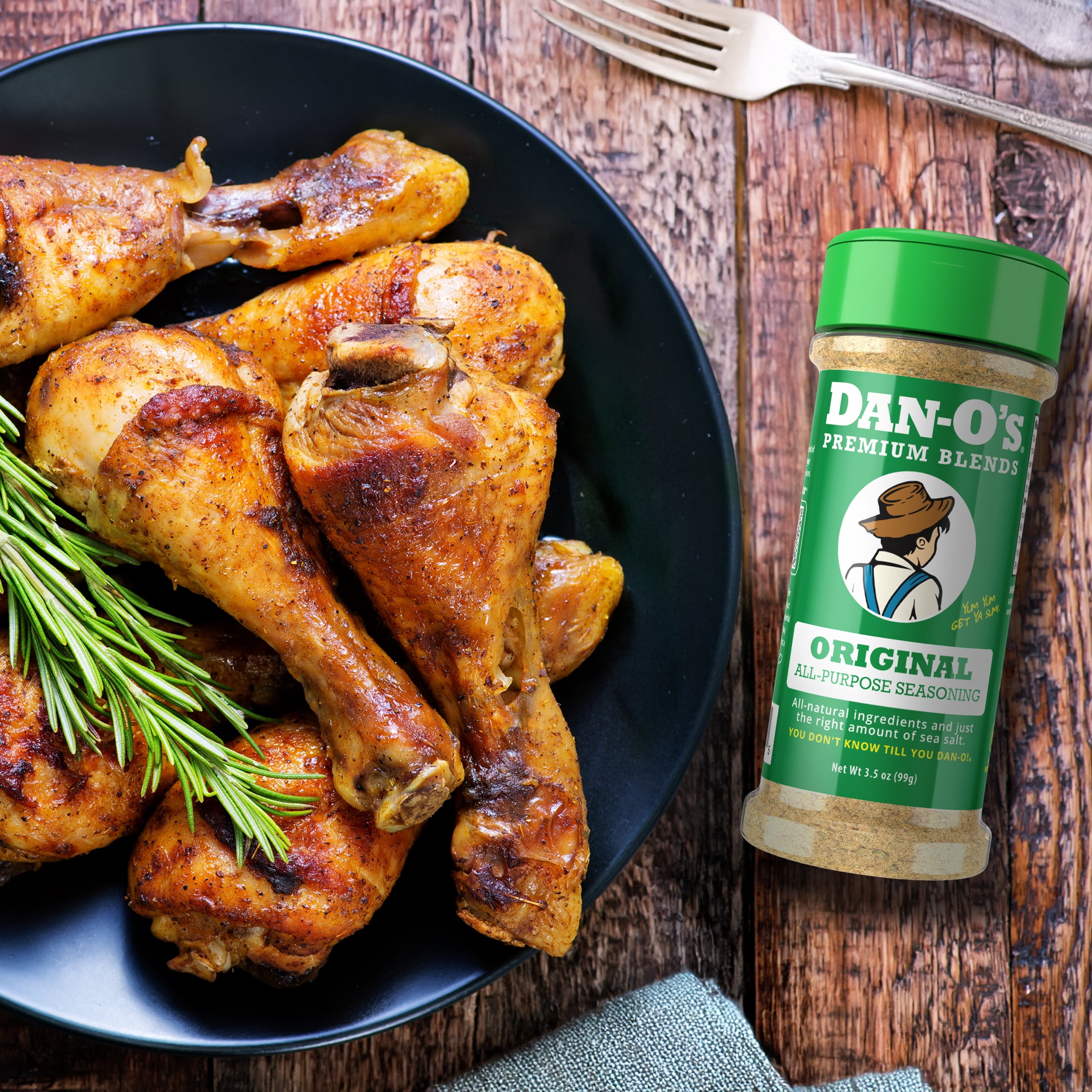 (8 pack) Dan-O's Original All-Purpose Seasoning for Grilling and Cooking - Small Bottle 3.5 oz