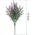 thumbnail image 2 of 10 Bundles Artificial Lavender Flowers Outdoor Fake Plants Faux Plastic UV Resistant Flowers for Sping Summer Home Garden Porch Window Box and Cemetary Grave Decorations (Fuchsia), 2 of 7