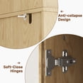 thumbnail image 5 of NEGYLIM 71'' Arched Kitchen Pantry Cabinet & Display Cabinet with Glass Doors, 4 Shelves, 2 Drawers, Solid Wood Legs, Suitable for Kitchen, Bedroom and Living Room, Easy Storage, 5 of 13