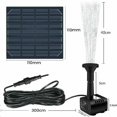 Riloer Solar Pond Pump, 7V 1.4W 180L/H Solar Panel Powered Water Pump