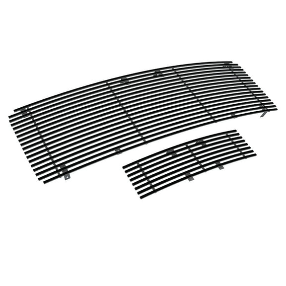 APS Premium Stainless Steel Black 8x6 Horizontal Billet Grille Insert Compatible with Ford F-150 2009-2014 Combo N19-J41668F