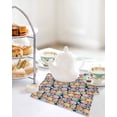 thumbnail image 4 of Easter Eggs Kitchen Dish Towels for Drying Dishes Set of 2, Colorful Eggs Spring Flowers Leaves Farm Navy Blue Waffle Weave Microfiber Hand Tea Bathroom Towels Quick Dry & Absorbent Towel 12x12, 4 of 7
