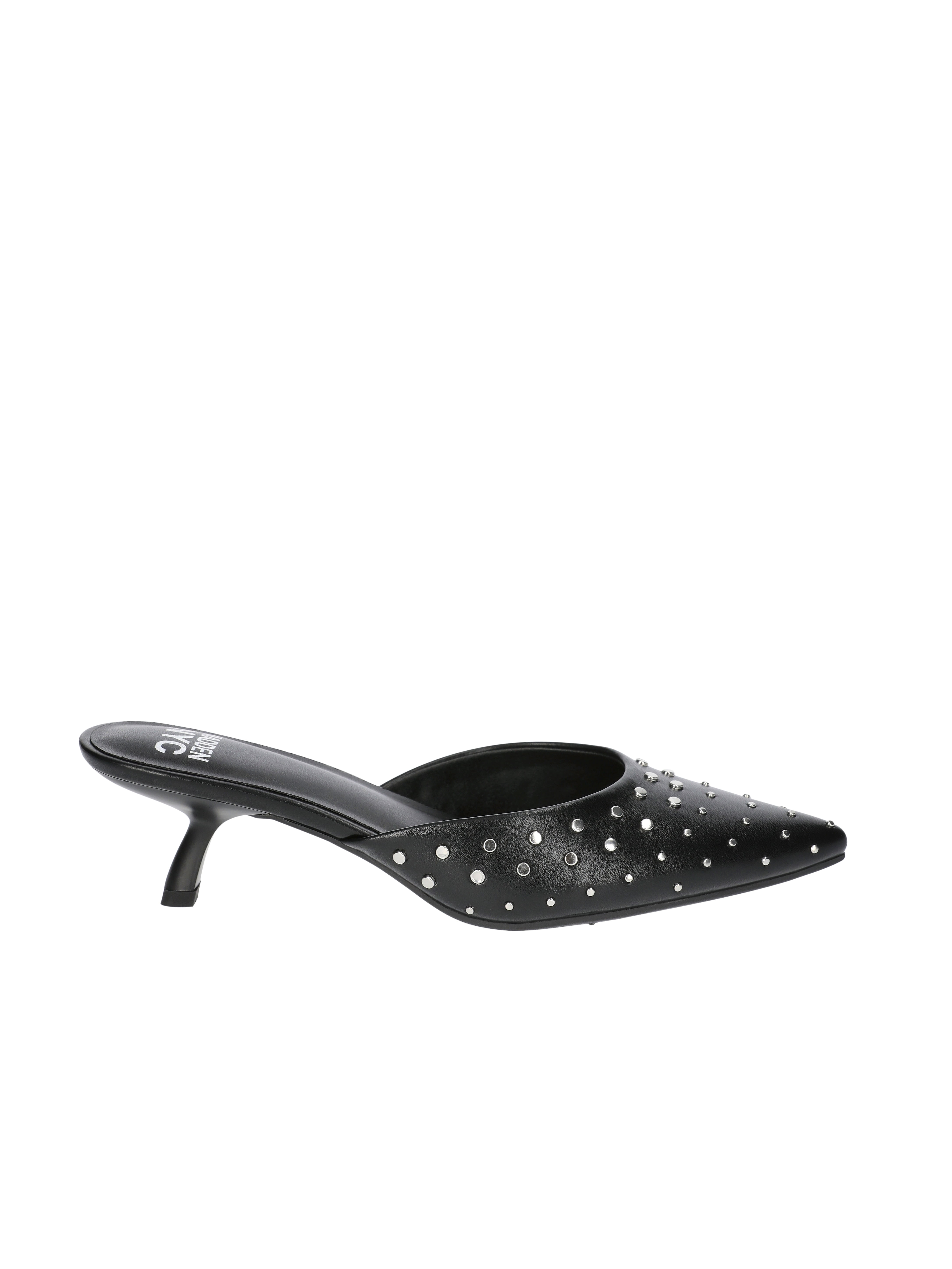 Madden NYC Women's Kitten Heeled Slide On Mules