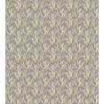 thumbnail image 3 of Boho Duvet Cover Set, Vintage Graphics of Long Branches or Leaves Repetitive Pattern, Decorative 3 Piece Bedding Set with 2 Pillow Shams, Queen Size, Warm Taupe Pastel Yellow, by Ambesonne, 3 of 3