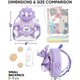 thumbnail image 5 of Mochila Naturally KIDS con forma de triceratops con dinosaurios morados para niños de 3 a 5 años, 5 of 8