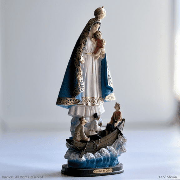 Our Lady of Charity Resin Figurine - 12.5 in. Catholic Statue