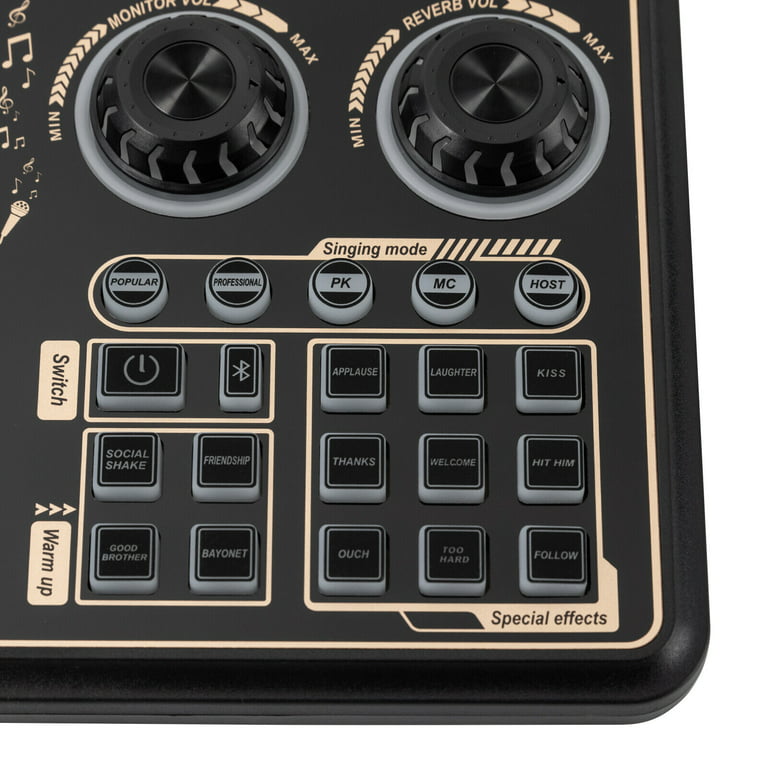 Soundboard Sound Effects Board Sound Mixer Board Carte son compatible  Bluetooth avec plusieurs effets sonores et lumière LED, soundboard, carte  son