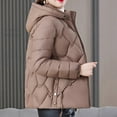 thumbnail image 5 of Xdegoge Plus Size Women Winter Coat Zip Up Quilted Padded Down Jackets Stand Neck Long Sleeve Puffer Coats Thermal Thick Warm Jacket with Pockets Outerwear, 5 of 5