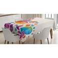 thumbnail image 1 of Ambesonne Colorful Tablecloth Rectangular Table Cover, Abstract Raindrops Splash, 52"x70", Multicolor, 1 of 3