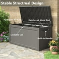 thumbnail image 4 of Bifanuo 260 Gallon Resin Deck Storage Box, Weatherproof & UV-Resistant with Steel Support for Patio & Pool Supplies, 4 of 7