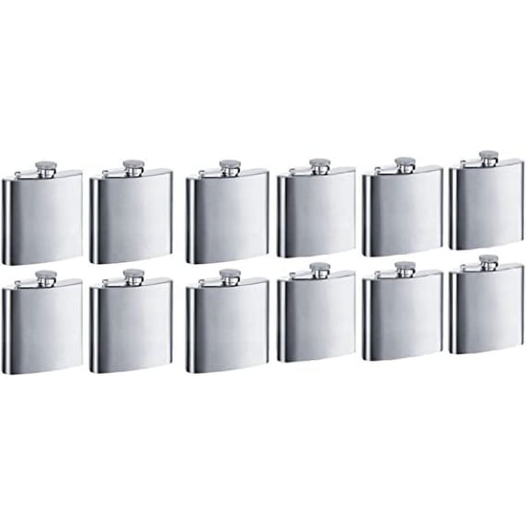 Gifts Infinity® 8oz Stainless Steel Groomsman, Bridesmaid Flask - (12, 8oz)