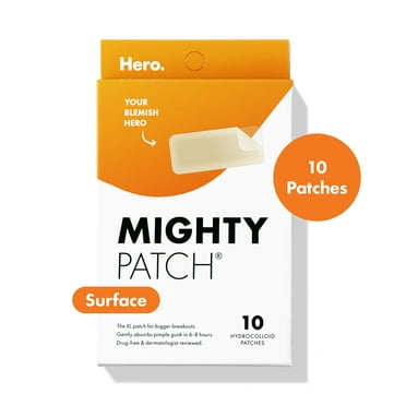 Mighty Patch Surface from Hero Cosmetics - XL Hydrocolloid Acne Pimple Patch (10 Ct)