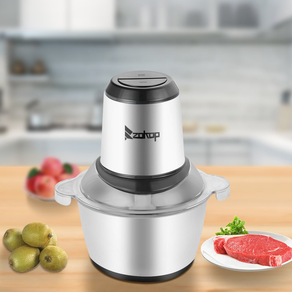 Electric Meat Grinder, 2020 Upgrade Food Chopper 2L Stainless Steel Food Processor, Heavy Duty