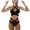 ☪395-Black, variant on Nuoqisi Two Piece Bikini Sets for Women High Waisted Bikini Push Up Swimsuit Halter Wrap Criss Cross Bathing Suit