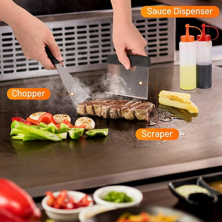 10PCS Stainless Steel Griddle Kit for Blackstone, Camp Chef 10PCS Stainless Steel Griddle Kit for Blackstone, Camp Chef
