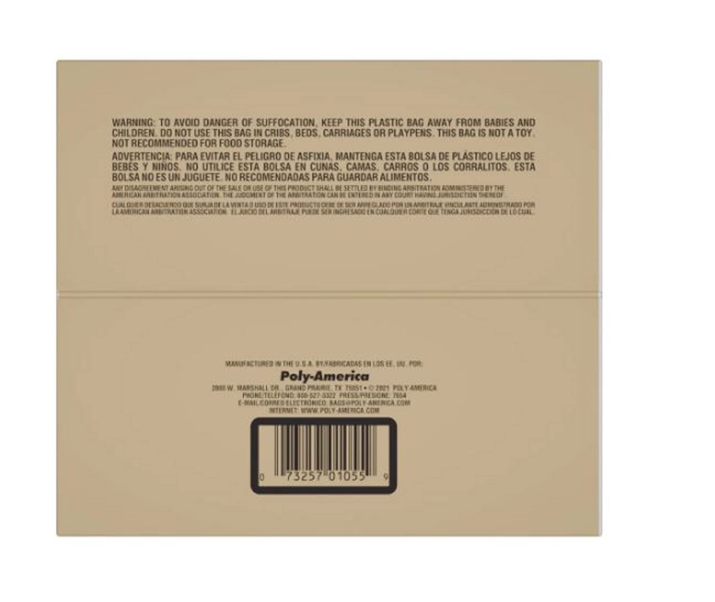 Poly America 1,000 Count Black T-Shirt Carryout Bags, 11.5" x 6.5" x 22"