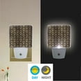 thumbnail image 2 of Yayeee LED Night Light for The Home Plug in With Light Sensors 2 Pack, Black Floral Pattern, 2 of 6