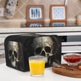thumbnail image 5 of KLL Gold Pattern Skull Print 4 Slice Toaster Dust Covers Kitchen Small Appliance Cover with 2 Pockets,Can hold Jam Spreader Knife & Toaster Tongs (12.4 x 10.6 x 8.2), 5 of 6
