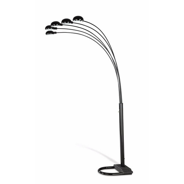 Stylish 5Arm Floor Lamp, Black
