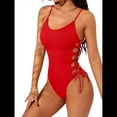 thumbnail image 2 of Traje de Baño de una Pieza para Mujer Traje de Baño de una Pieza con Abertura Alta para Mujer Traje de Baño de una Pieza Rojo M, 2 of 7