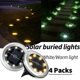 thumbnail image 2 of 1/2 uds/4 uds/8 Uds luces solares para exteriores decoración de jardín enterrado 8/20LED lámpara luz Solar disco de energía luz subterránea patio césped proyector, 2 of 5