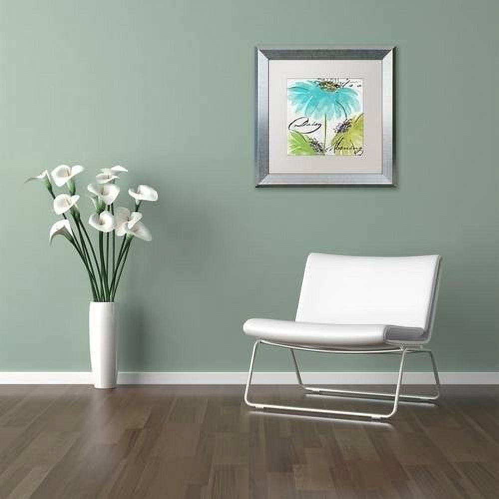 Trademark Fine Art "Daisy Morning II" Canvas Art by Color Bakery White Matte, Silver Frame