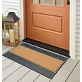 thumbnail image 5 of A1 Home Collections 36"×24" Natural Coir & Rubber Doormat - Decorative Welcome Design, Heavy Duty Coconut Fiber Entry Mat with Non-Slip Backing - Anti-Shed Treated, Low Profile Outdoor Front Door Mat, 5 of 7