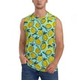 thumbnail image 3 of Uemuo Lemon1 Pattern Men's Sleeveless T-Shirt,Muscle Athletic Tank Top, Moisture-wicking Quick-dry Breathable Classic Tee Top for Gym Run Outdoor Sports-XX-Large, 3 of 8