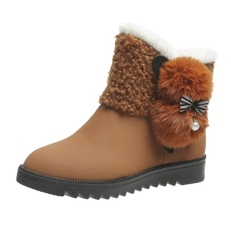 

Wesracia Boots For Women Winter Boots Shoes Fashion Winter Ankle Women s Boots Short Thicksoled Snow Winter Boots Women s Boots