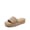 TAUPE, variant on Women Platform Slides Sandals Espadrilles Slip On Low Wedge Summer Open Toe Bohemia Dressy Beach Vacation Shoes