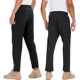 thumbnail image 2 of Hiking Pants Men 2 Pack, Lightweight Mens Workout Pants Stretch Running Travel Pants for Men Quick Dry Sweatpants, 2 of 6