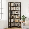 7 Tier Industrial Corner Bookcase Photo Inspiration