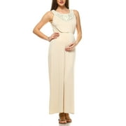 Women's Maternity Crochet Maxi Dress