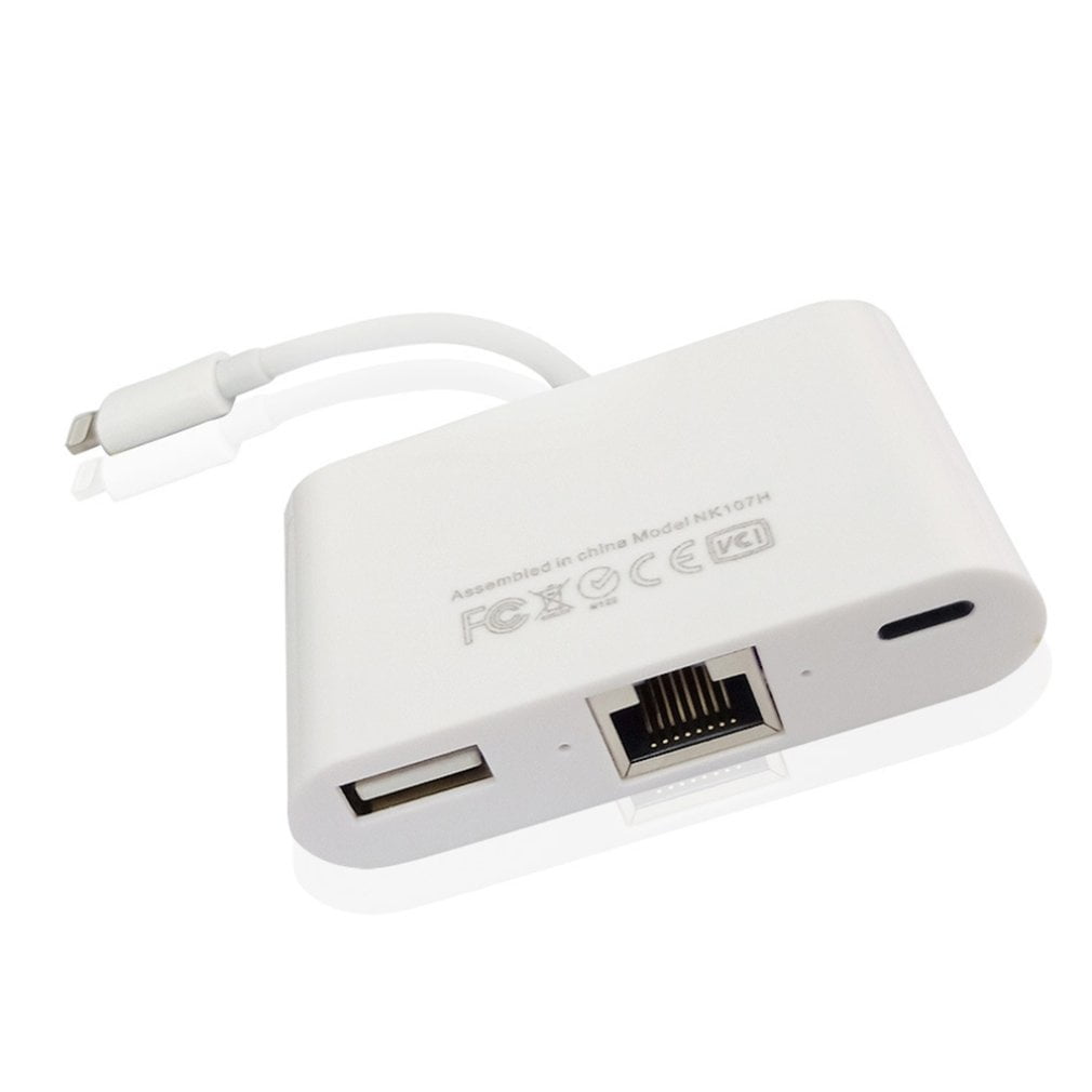 3 in 1 RJ45 LAN Wired Network Adapter For iPhone For iPad to