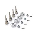 thumbnail image 1 of Dalazy Alliage d'Aluminium Roue Essieu pour 1/18 Wltoys A949 Aluminium RC Voiture Montage de Roue et Essieu de Roue RC Argent 1Set, 1 of 6