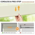 thumbnail image 4 of LazBlinds Cordless Zebra Blinds for Windows - Dual Layer Light Filtering & Blackout Roller Shades, Free-Stop Lift System, No Drill Easy Install, Day & Night Privacy with Valance, 33"W X 72"H, Cream, 4 of 6