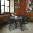 thumbnail image 3 of Regency 42 in Round Breakroom Table- Grey Top, Black Legs, 4 Zeng Stack Chairs- Black, 3 of 7