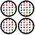 thumbnail image 2 of Silicone Non-Slip Drink Coasters with Removable Printed Absorbent Felt Pad - Set of 4 - Friendly Monsters, 2 of 3