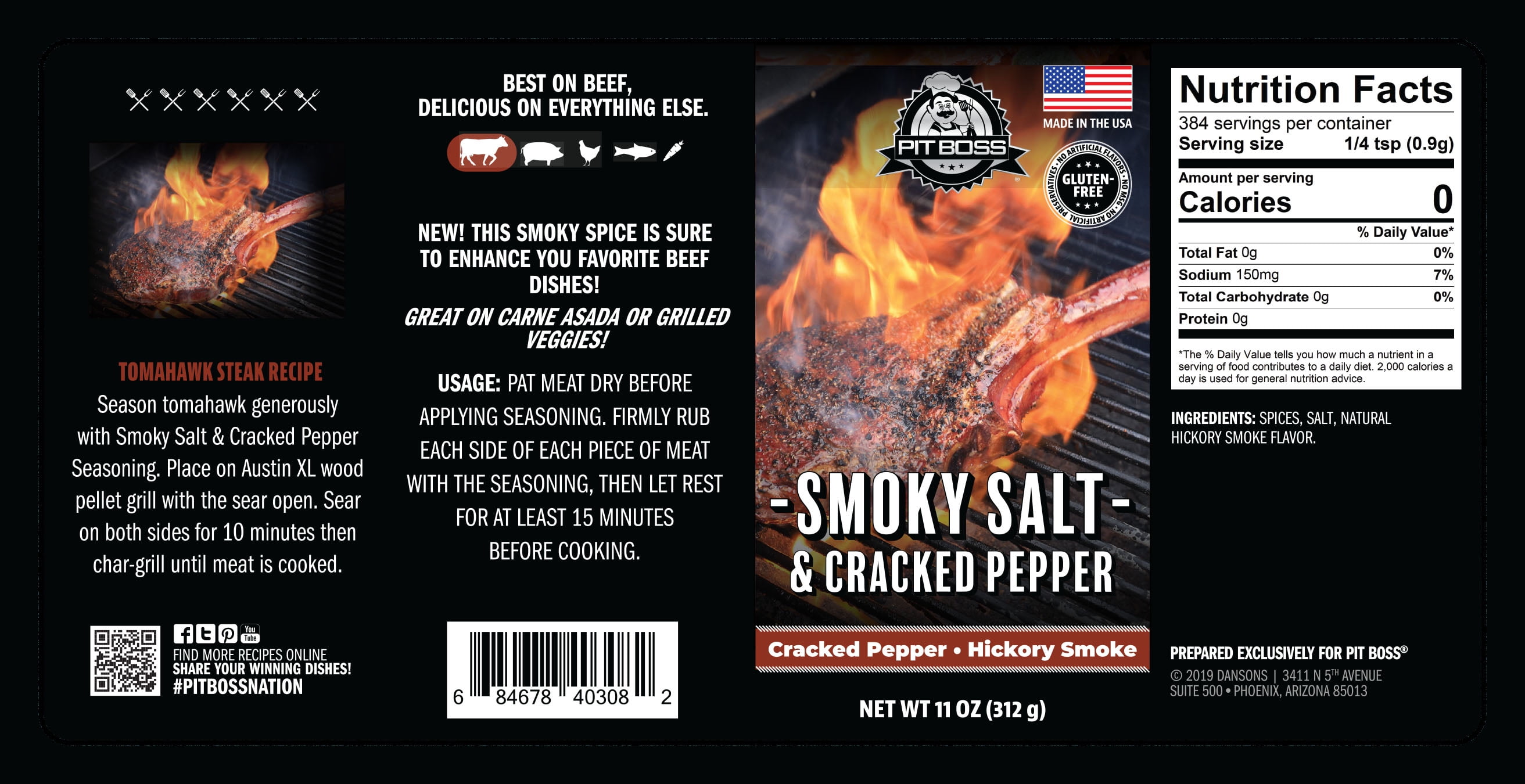 Pit Boss® 11.0 oz Smoked Salt & Pepper Rub