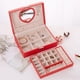 thumbnail image 1 of Joyero con cerradura, organizador con espejo, dos niveles para exhibir aretes, pulseras, anillos y relojes; diseño elegante, portátil, plegable, con marco de metal; ideal para dormitorio,, 1 of 8