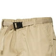 thumbnail image 5 of CHEEREAM Mens Outdoor Cargo Capri Pants Relaxed Fit Multi-Pocket 3/4 Long Shorts Cotton Twill Beach Hiking Travel Shorts Khaki M, 5 of 6