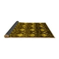 thumbnail image 2 of Ahgly Company Indoor Round Abstract Yellow Modern Area Rugs, 3' Round, 2 of 4