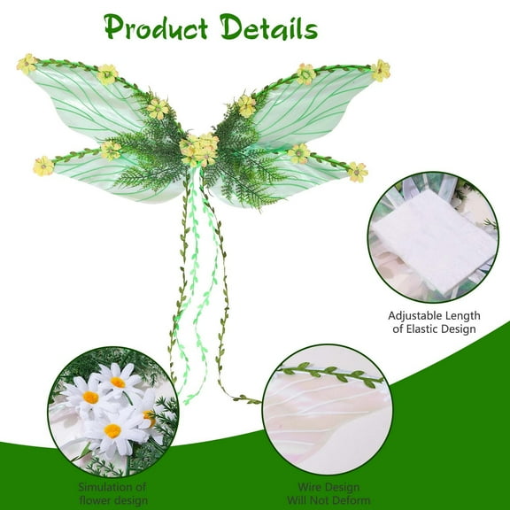 Elven Butterfly Wing Set, Thin Cicada Wing Costume Accessories, Festival Party Performance Props with Adjustable Straps for Themed Celebrations and Imaginative Play
