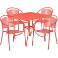 thumbnail image 3 of 35.5SQ White Patio Table Set, 3 of 4