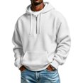 thumbnail image 5 of Men's Quarter Zip Hoodie Long Sleeve Fashion Hooded Sweatshirt Slim Fit Hoodie Pullover Comfortable Soft Coat with Pockets, 5 of 5